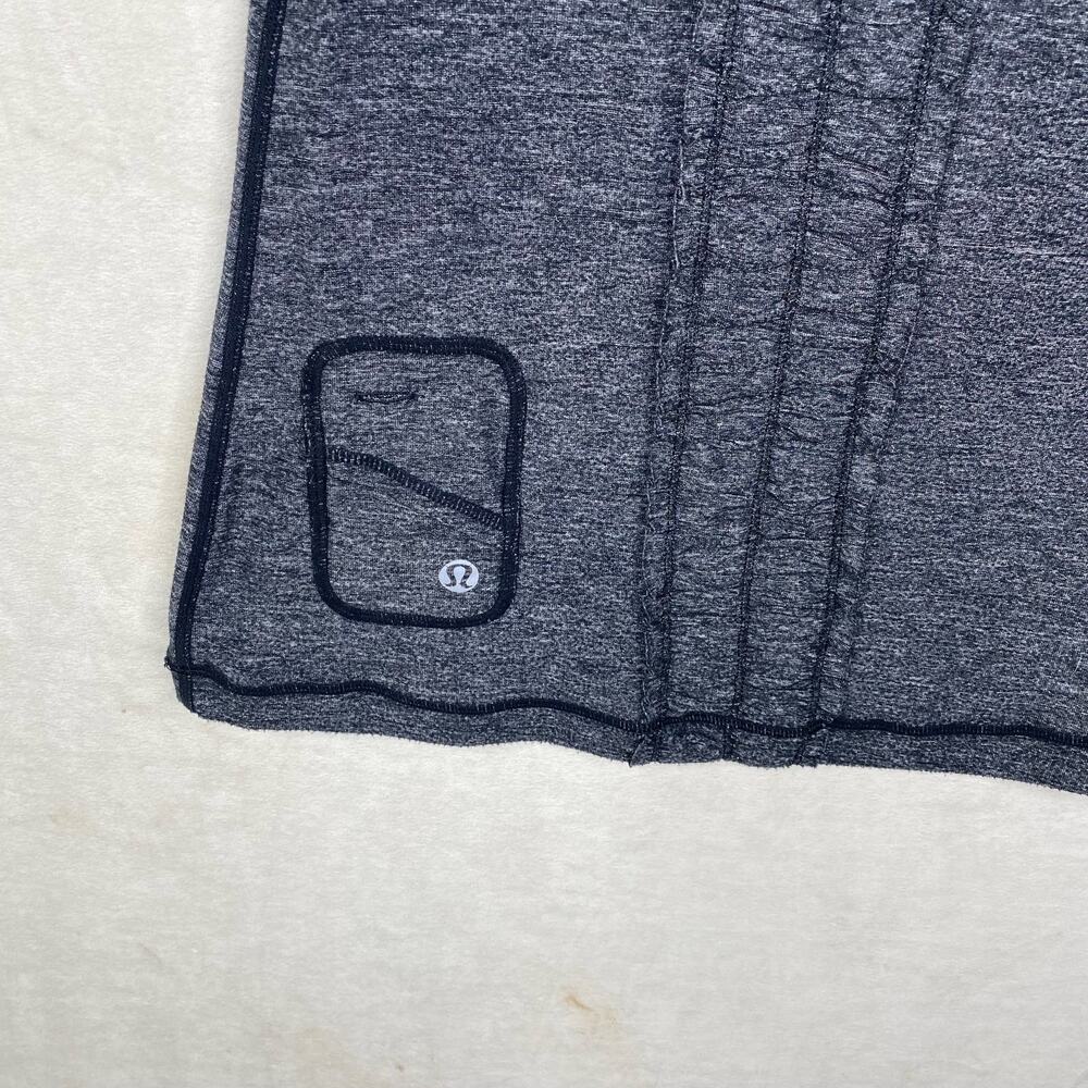 Lululemon Charcoal Gray Ruffle Cool Sleeveless Athletic Tank Top Women's Size 4 - Picture 6 of 8